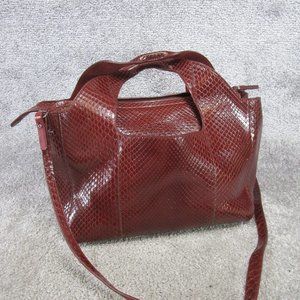 The Row Bag Red Python Snake Skin Leather Tote Vintage Y2K Rare